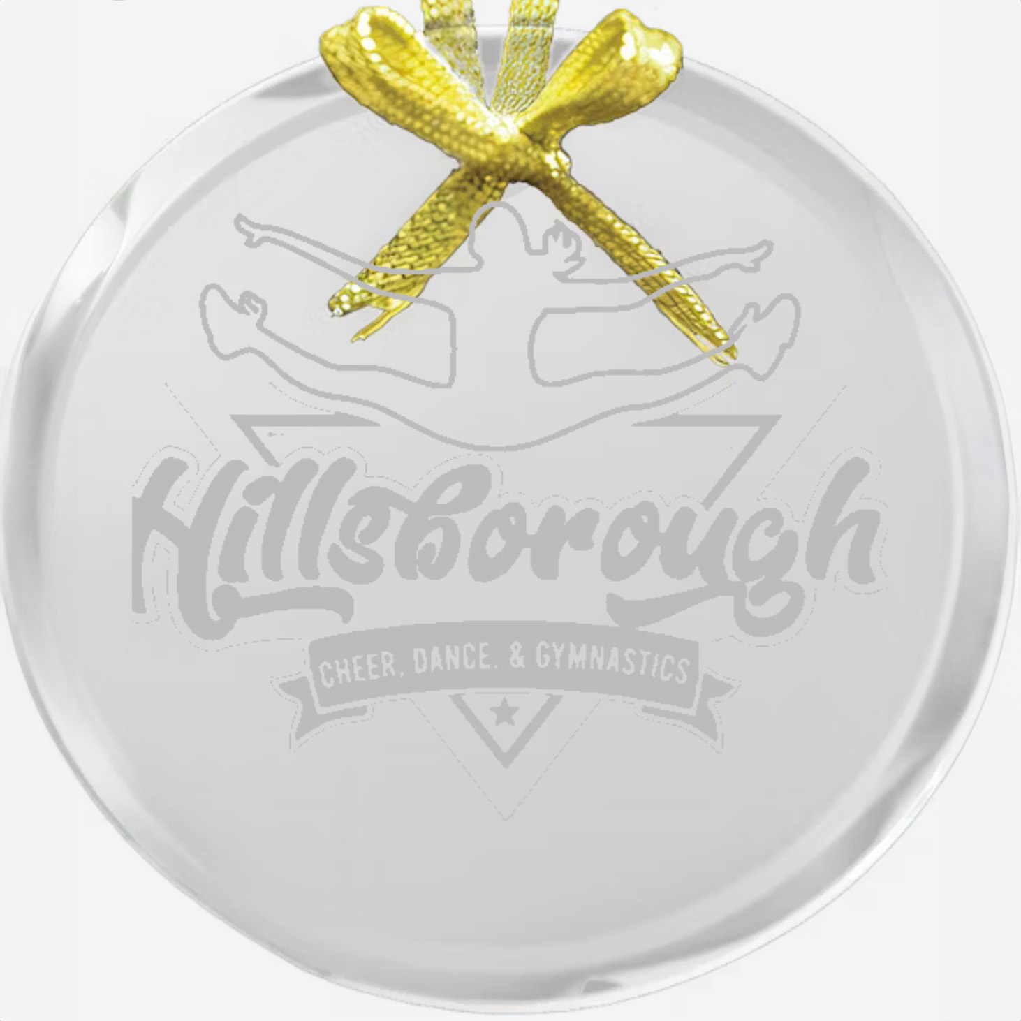 Laser Engraved Round Glass HCDG Ornament